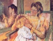 Mary Cassatt Woman Combing her Child's Hair oil painting picture wholesale